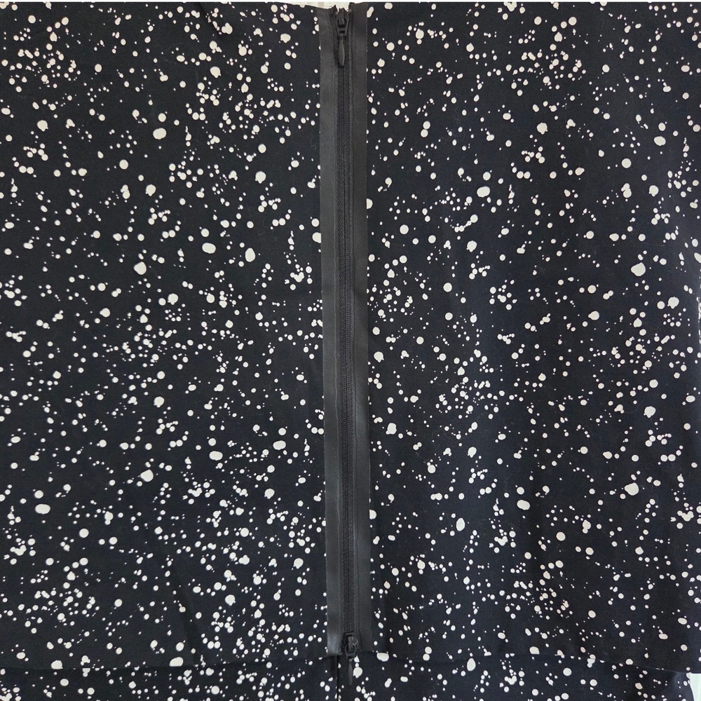 Kate Spade Black White Speckled Print Sheath Dress Back Zip Women Size‎ 10 - Picture 4 of 9